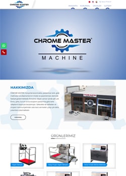 Konya Yazılım Tasarım Konya'da süt makina imalatı üzerine hizmet veren Chrome Master, Web Site genel düzenlemesinde Bizi Tercih Etti.