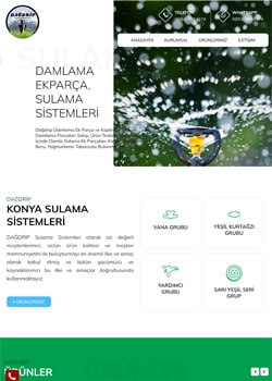 Konya Yazılım Tasarım Konya'da sulama sistemleri üzerine hizmet veren Dağdrip, Özel Konsept Web Site Tasarımında Bizi Tercih Etti.
