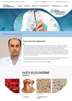 Konya Meram Tıp Fakültesi Hematoloji Branşı üzerine hizmet veren Sayın Doktor Sinan Demircioğlu, Özel Konsept Web Site Tasarımında Bizi Tercih Etti.