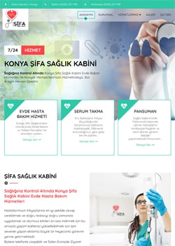 Konya Yazılım Tasarım Konya'da sağlık kabini üzerine hizmet veren Şifa Sağlık Kabini, Özel Konsept Web Site Tasarımında Bizi Tercih Etti.